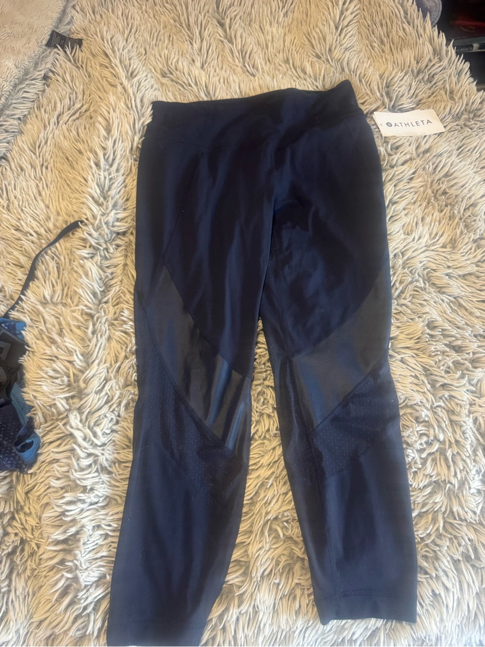 Athleta blue Mesh-Panel Performance Leggings
